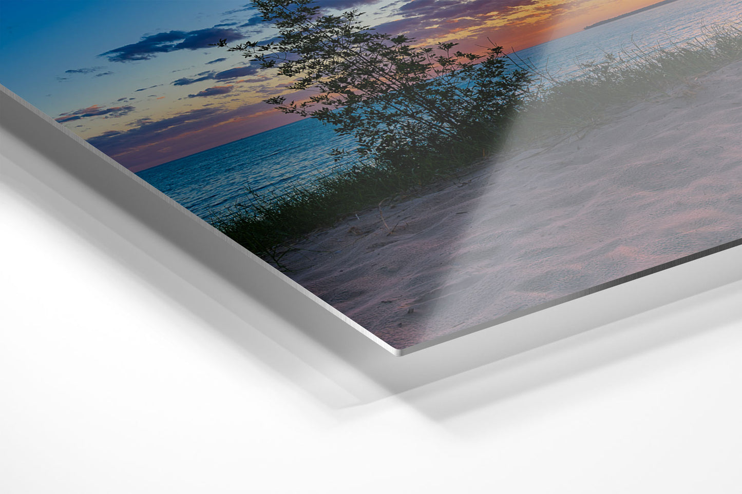 A Petoskey Sunset Michigan fine art print on metal by Dennis Caskey