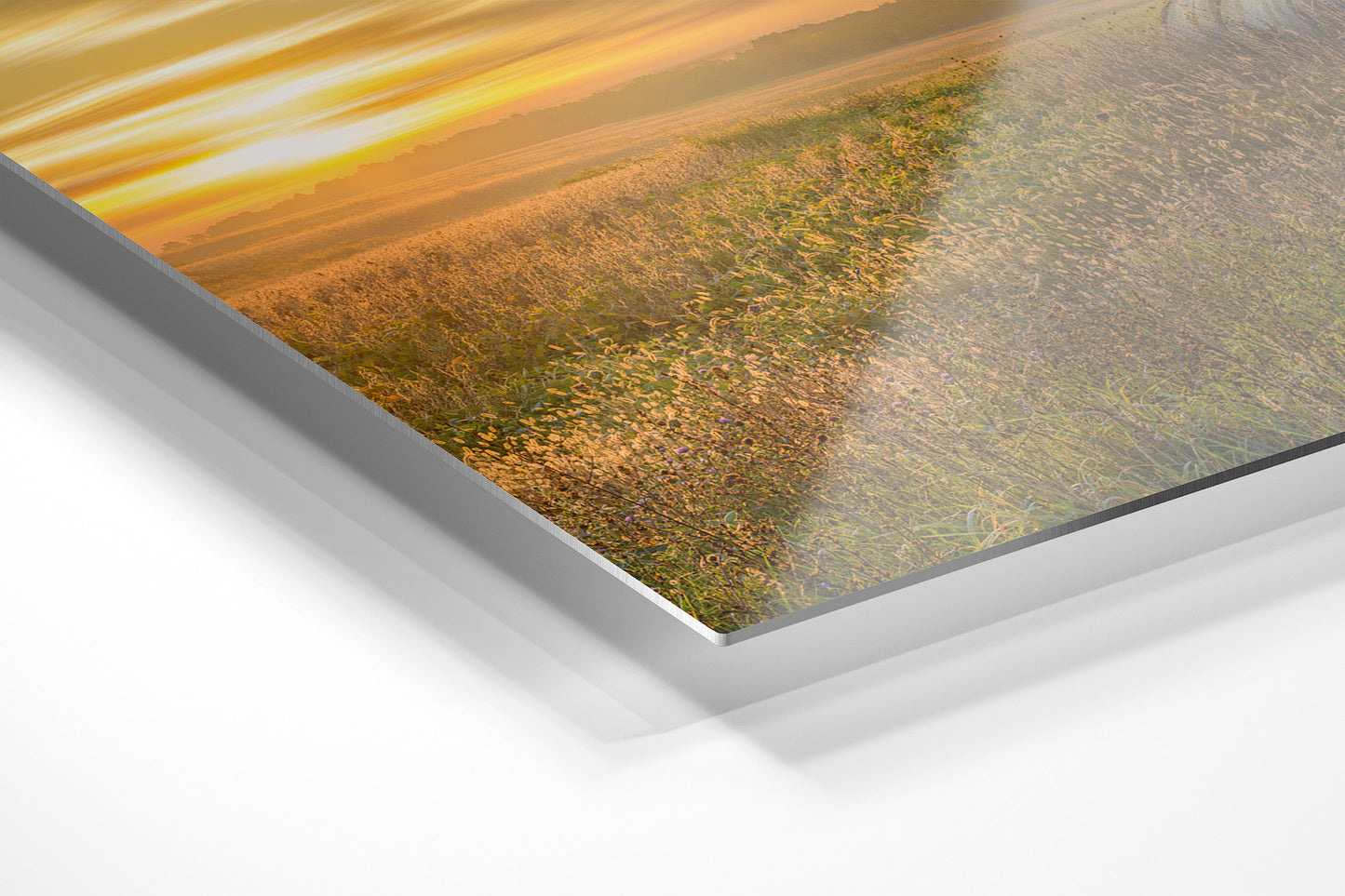 Harvest Sunrise Michigan fine art print on metal by Dennis Caskey