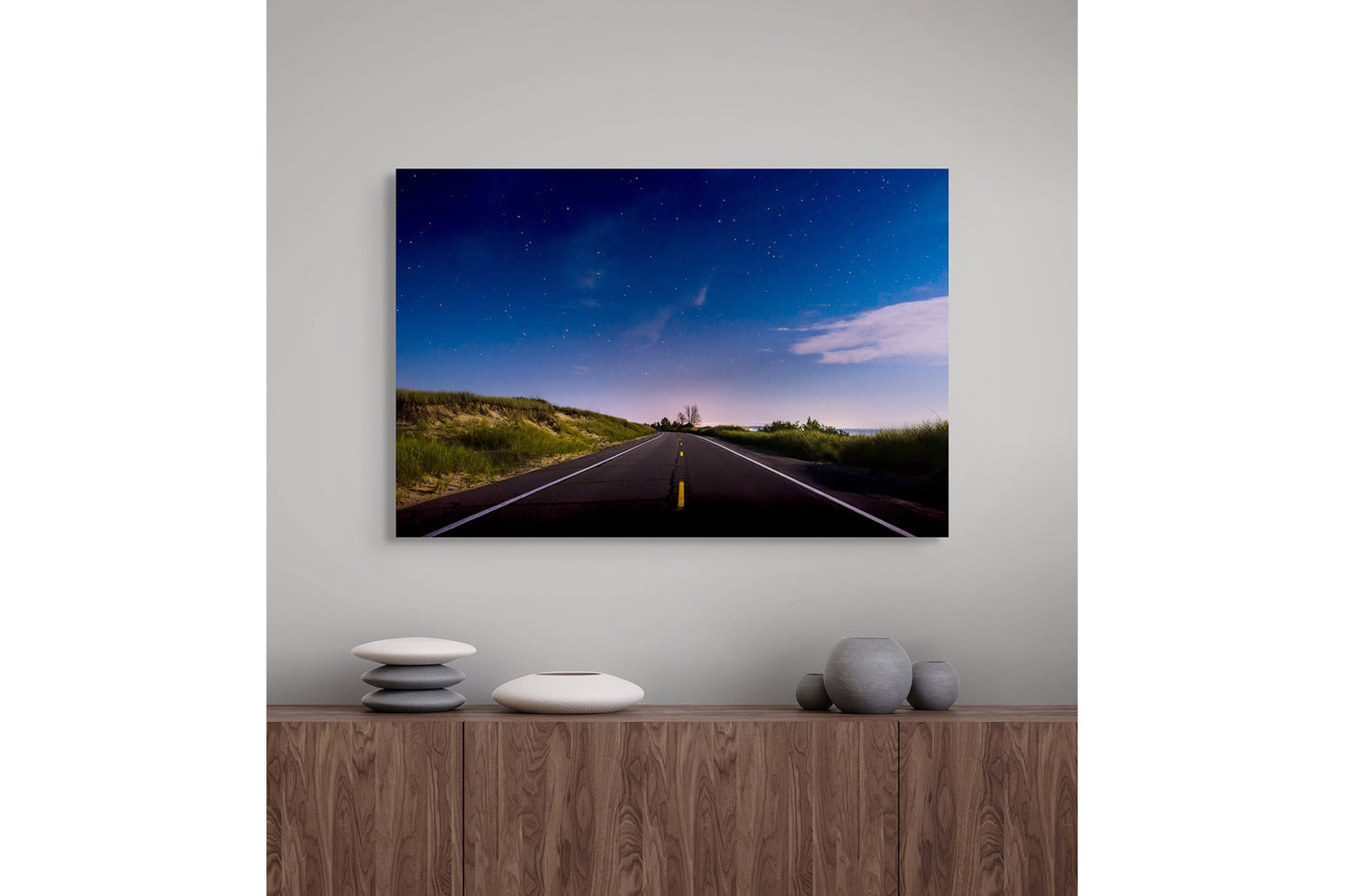 Into the Night on M116 Michigan fine art print by Dennis Caskey in an office setting