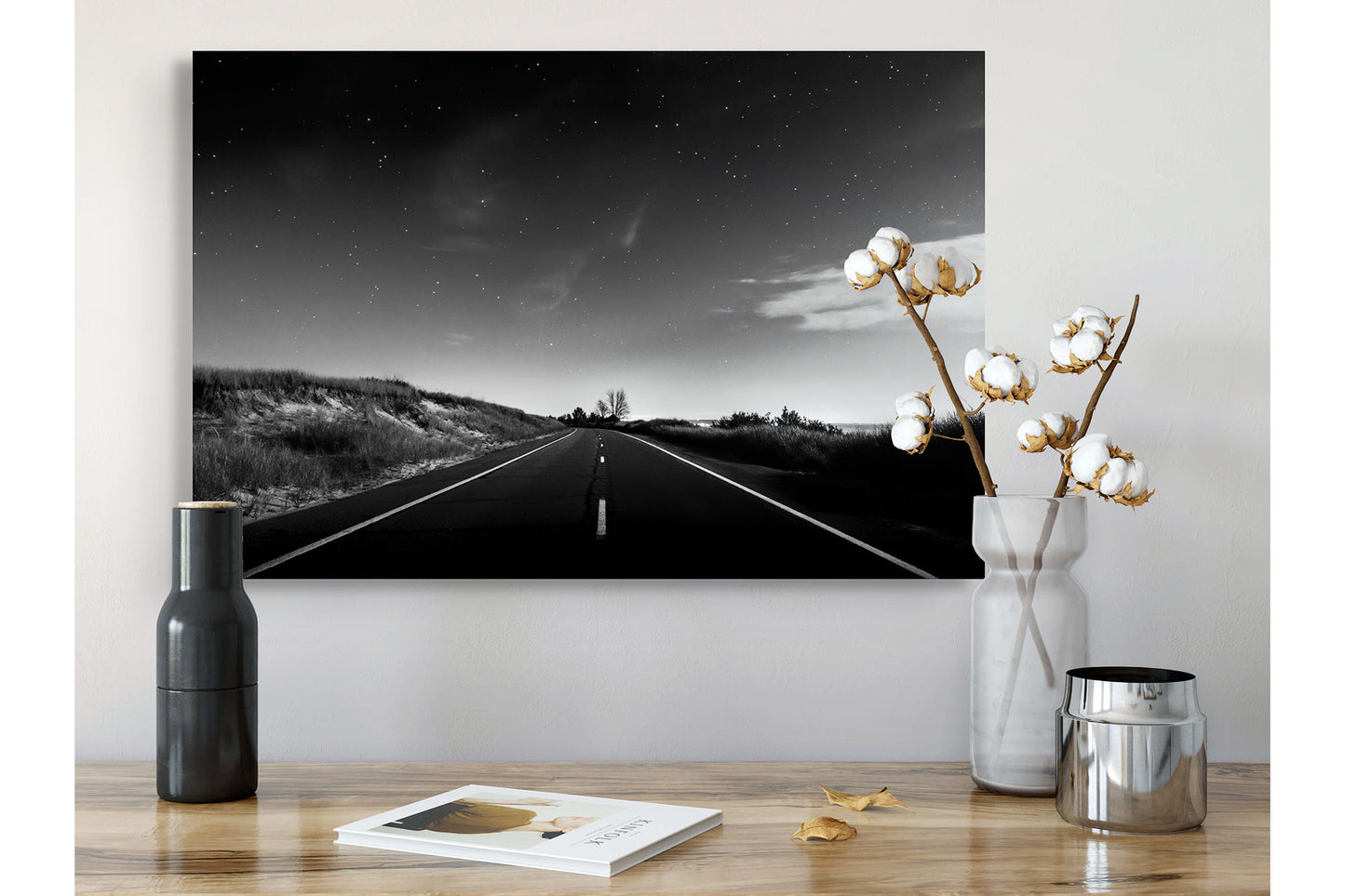 Into the Night on M116 Michigan fine art print by Dennis Caskey in an office setting
