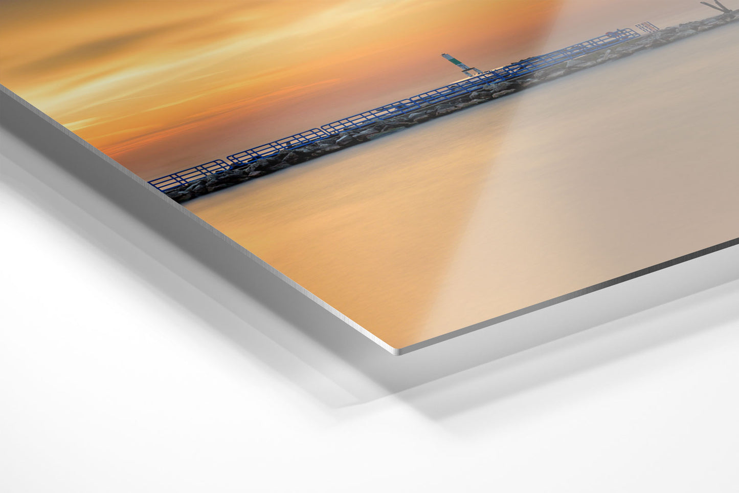 Simple Breakwater Michigan fine art print on metal by Dennis Caskey