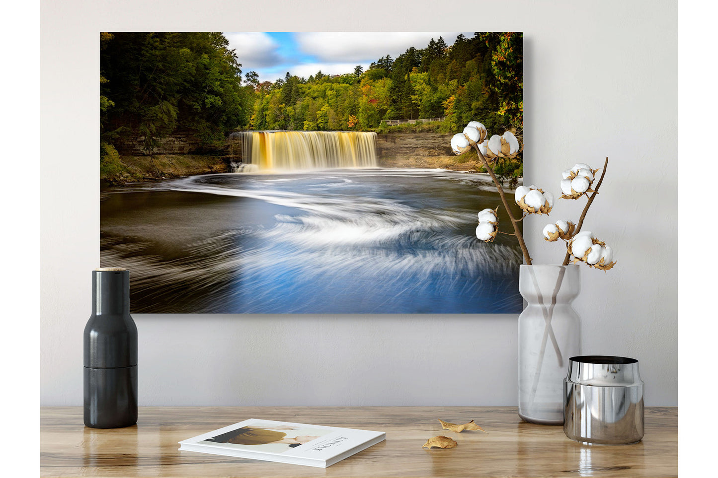 Tahquamenon's Trails Michigan fine art print by Dennis Caskey in an office setting