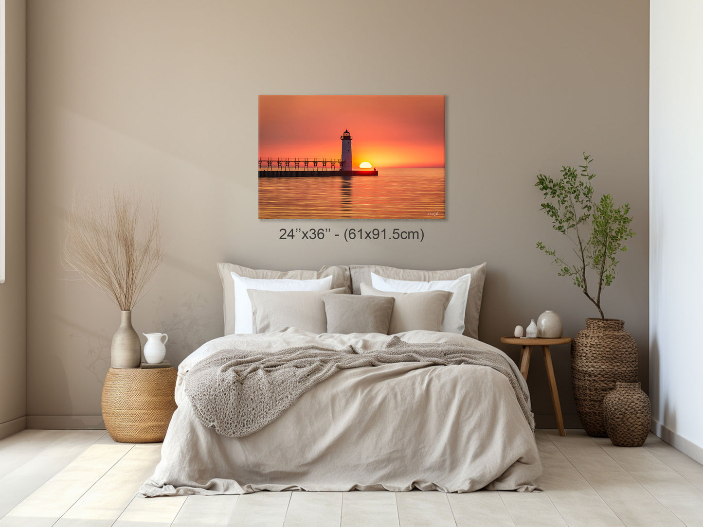 Solitary Sunset - Michigan Fine Art Print by Dennis Caskey