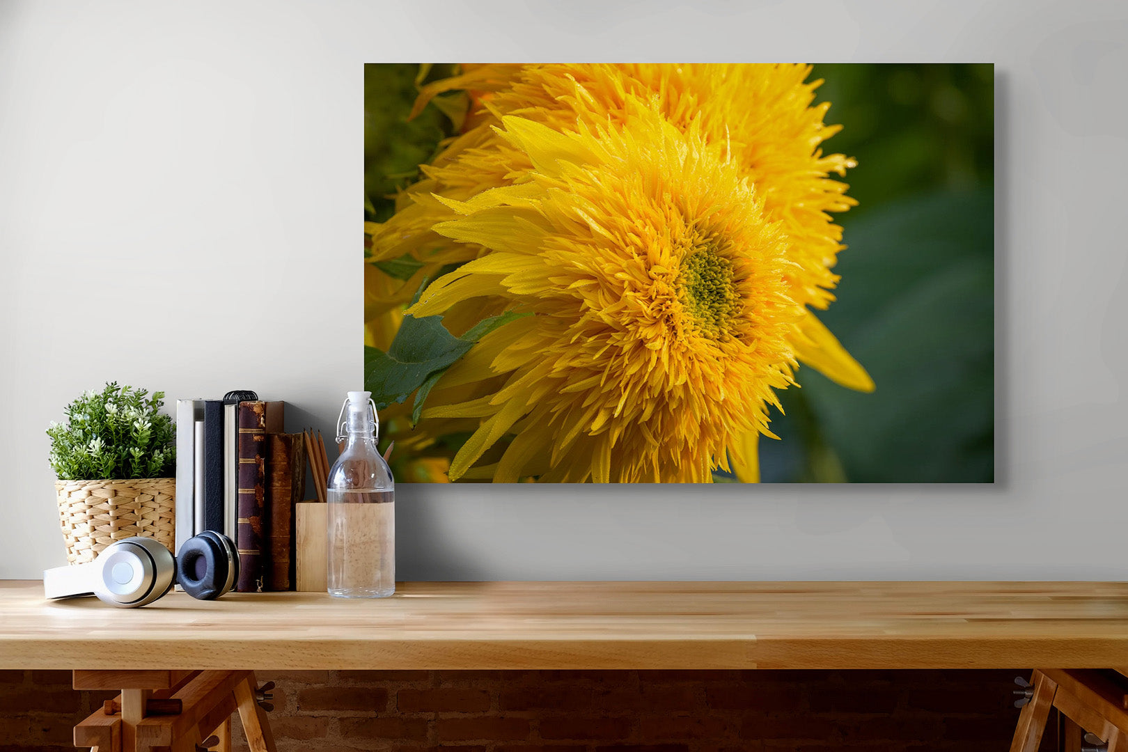 Blooming Sunshine Michigan fine art print by Dennis Caskey in an office setting