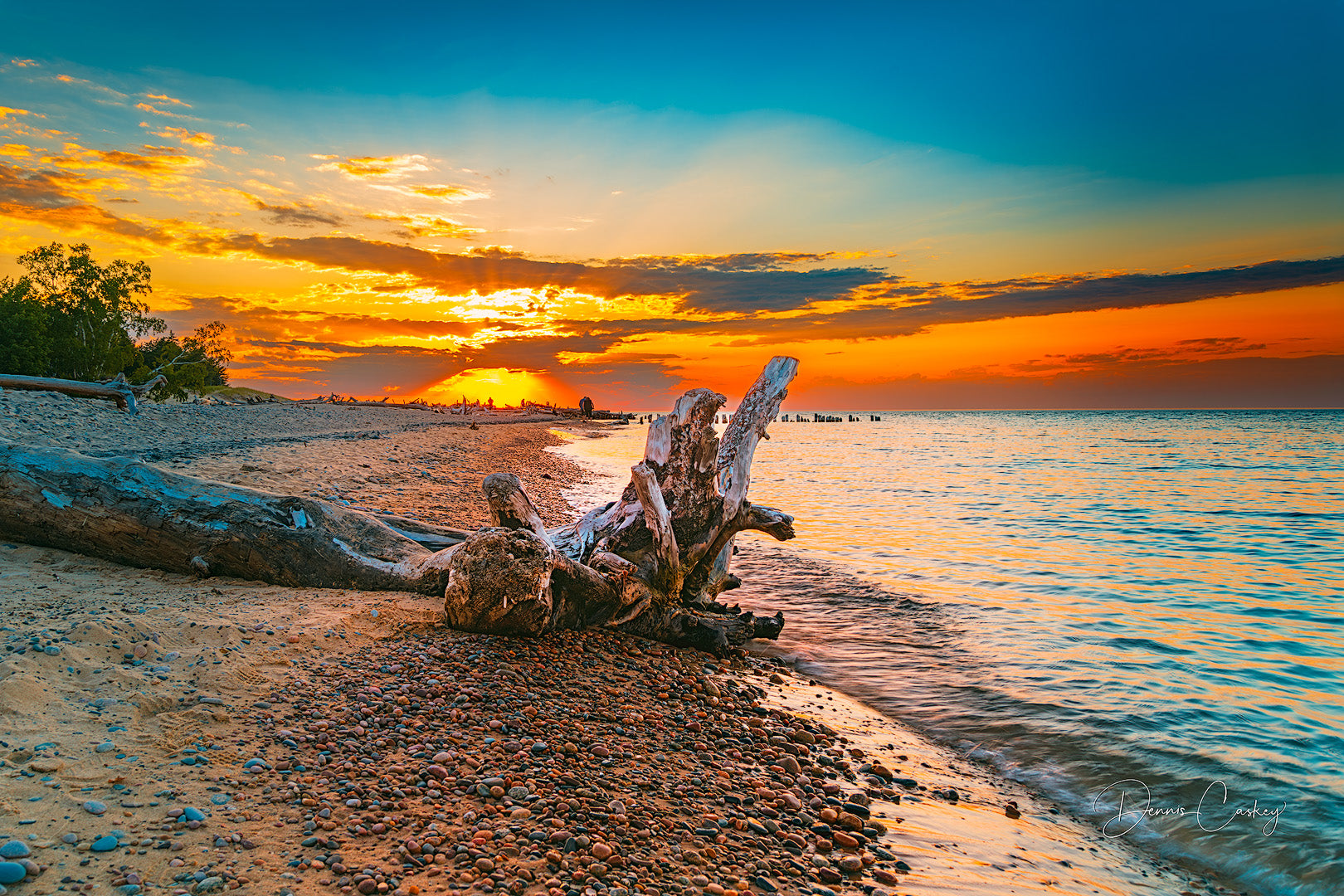 Wild Lake Superior Shoreline Sunset - Michigan Stock Photo Download