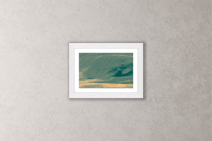 Dreamy Waves II Michigan fine art print in a small white frame by Dennis Caskey