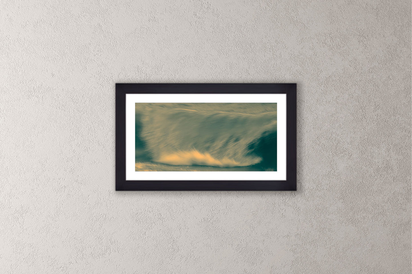 Dreamy Waves III Michigan fine art print in a small black frame by Dennis Caskey