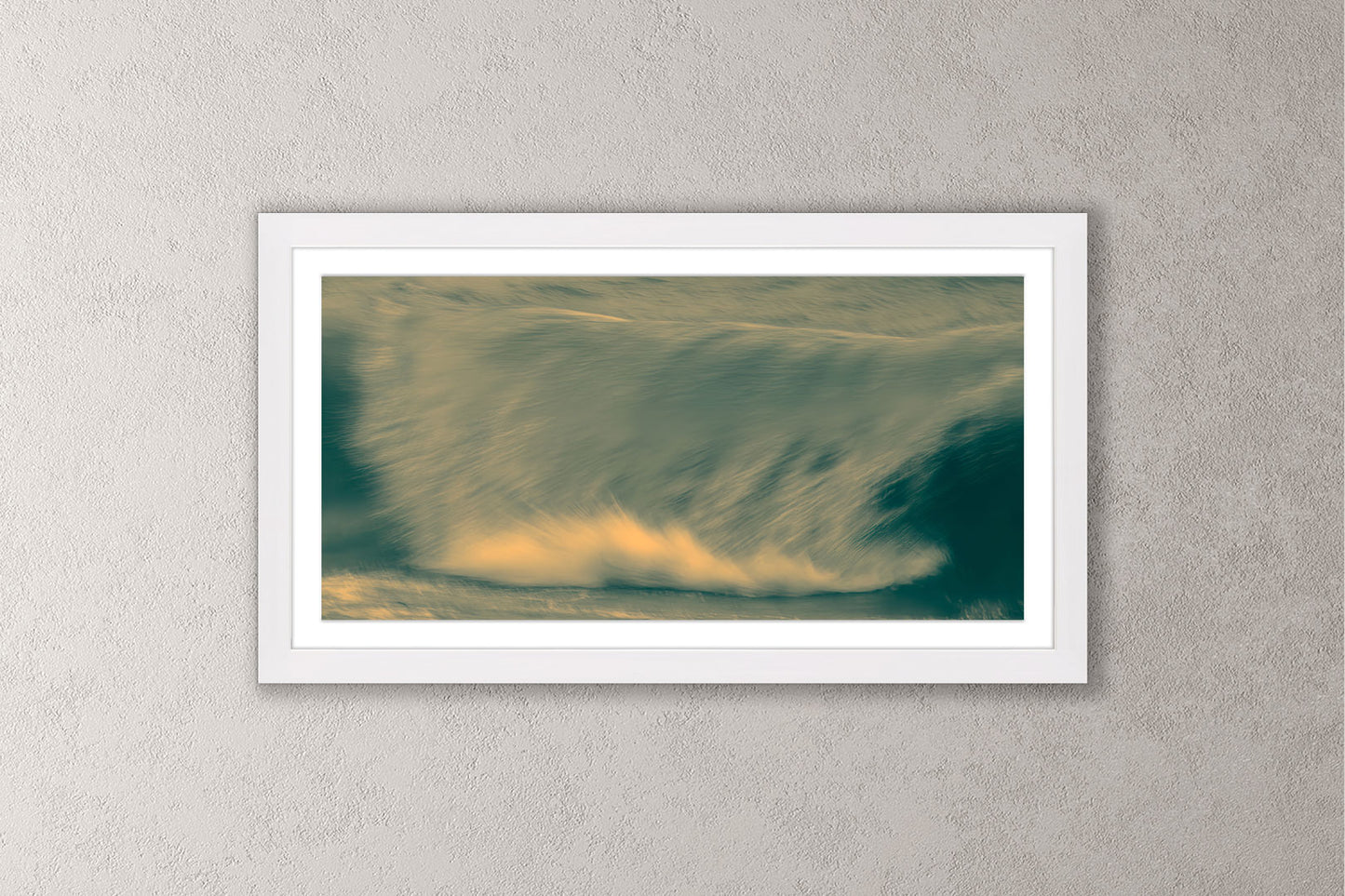 Dreamy Waves III Michigan fine art print in a medium white frame by Dennis Caskey