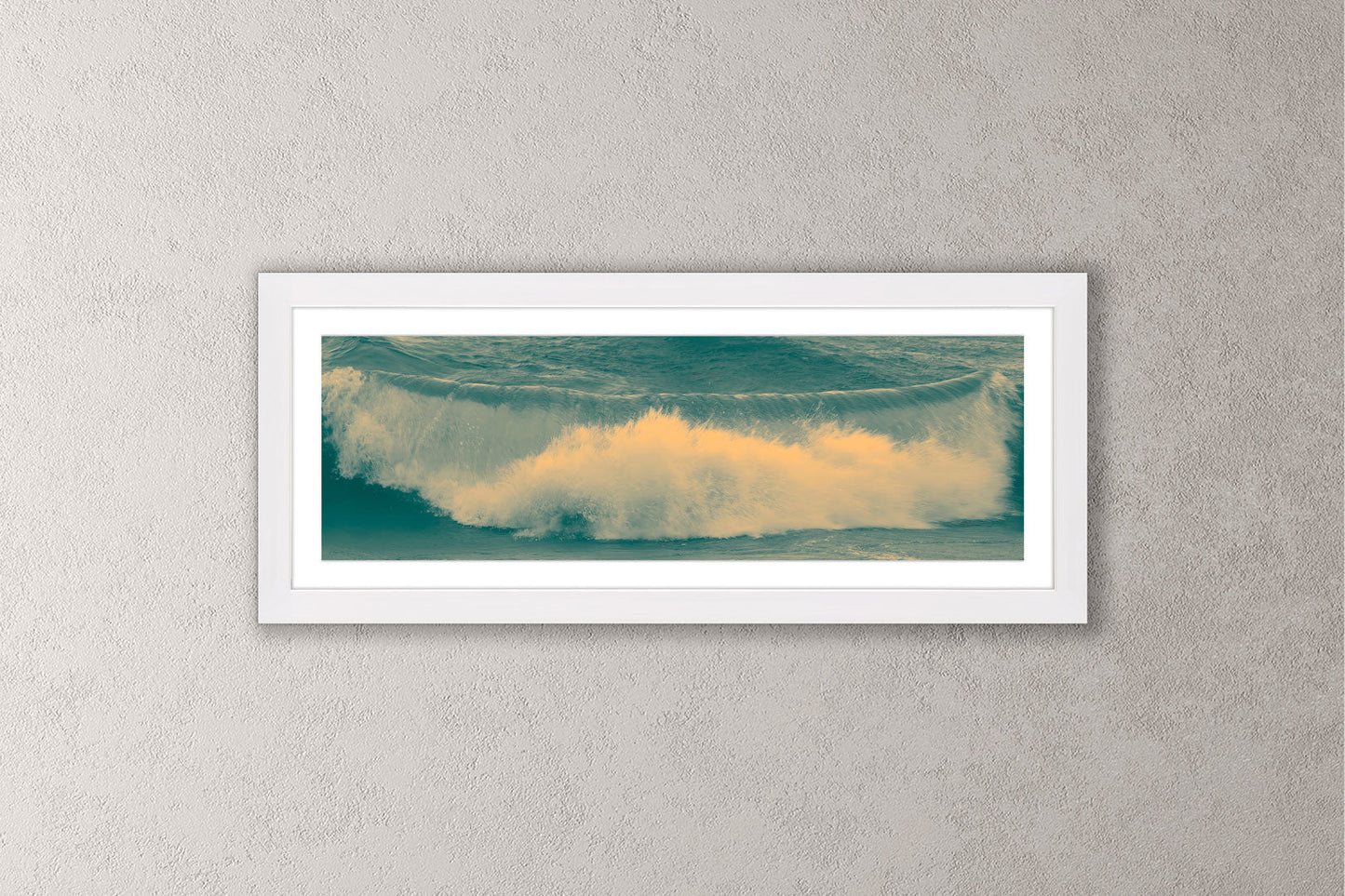 Dreamy Waves I Michigan fine art print in a small white frame by Dennis Caskey