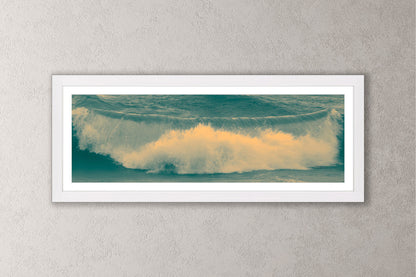 Dreamy Waves I Michigan fine art print in a medium white frame by Dennis Caskey