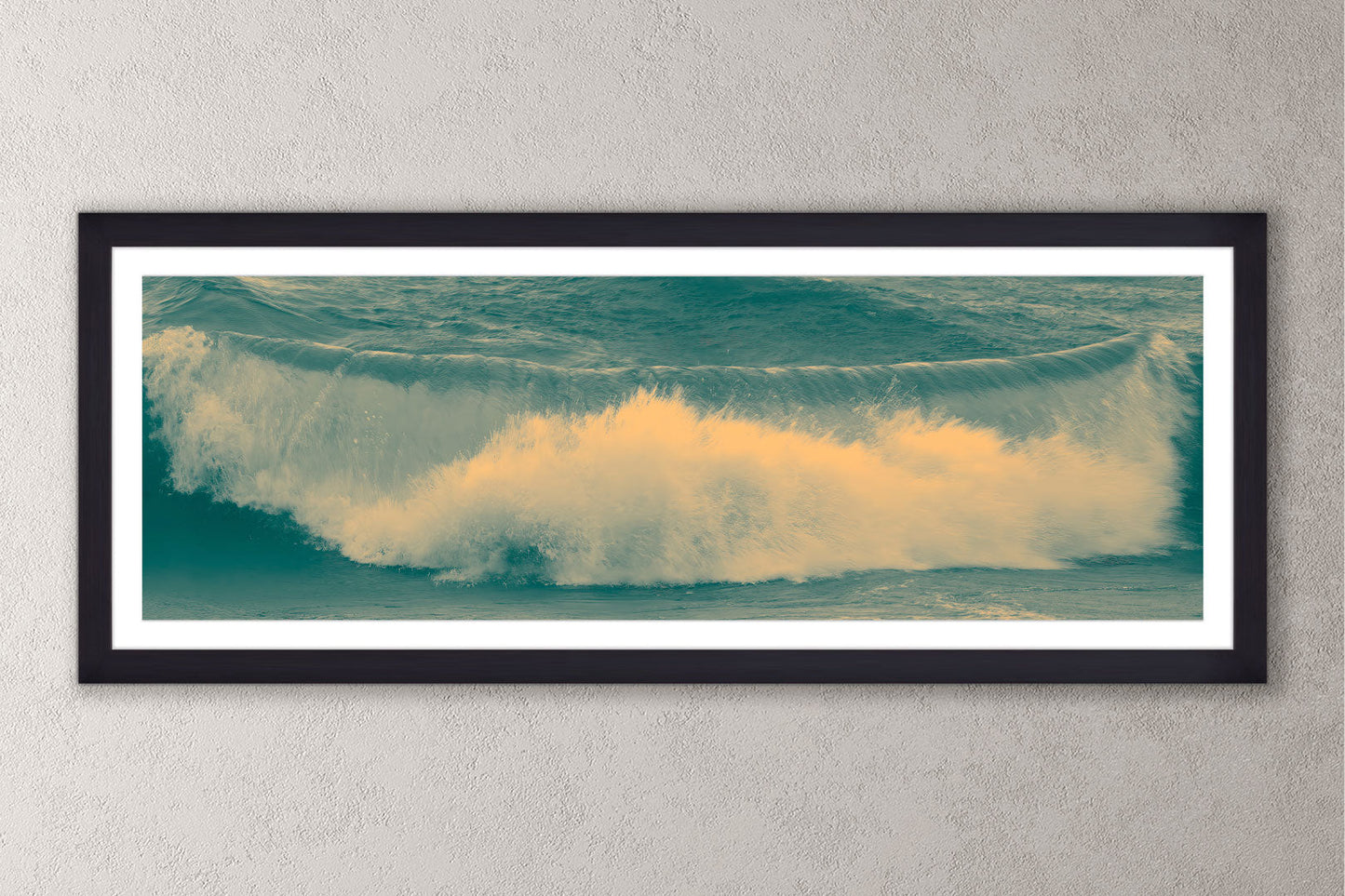 Dreamy Waves I Michigan fine art print in a large black frame by Dennis Caskey