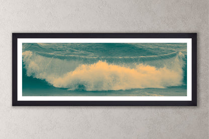 Dreamy Waves I Michigan fine art print in a large black frame by Dennis Caskey