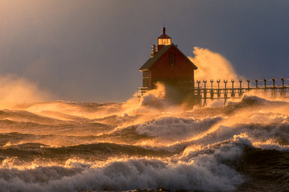 Grand Haven Lighthouse Michigan fine art print by Dennis Caskey