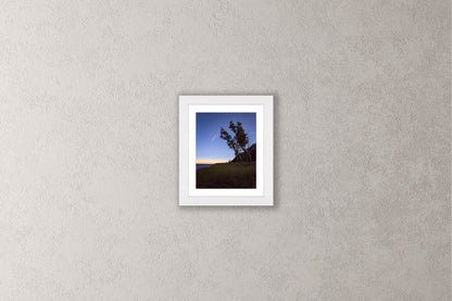 Hello Neowise Michigan fine art print in a small white frame by Dennis Caskey