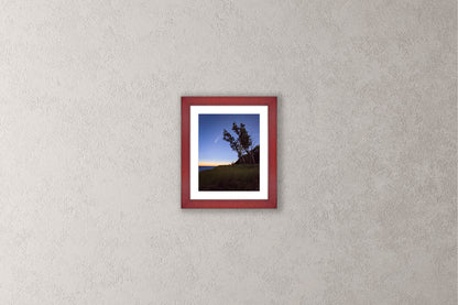 Hello Neowise Michigan fine art print in a small cherry frame by Dennis Caskey