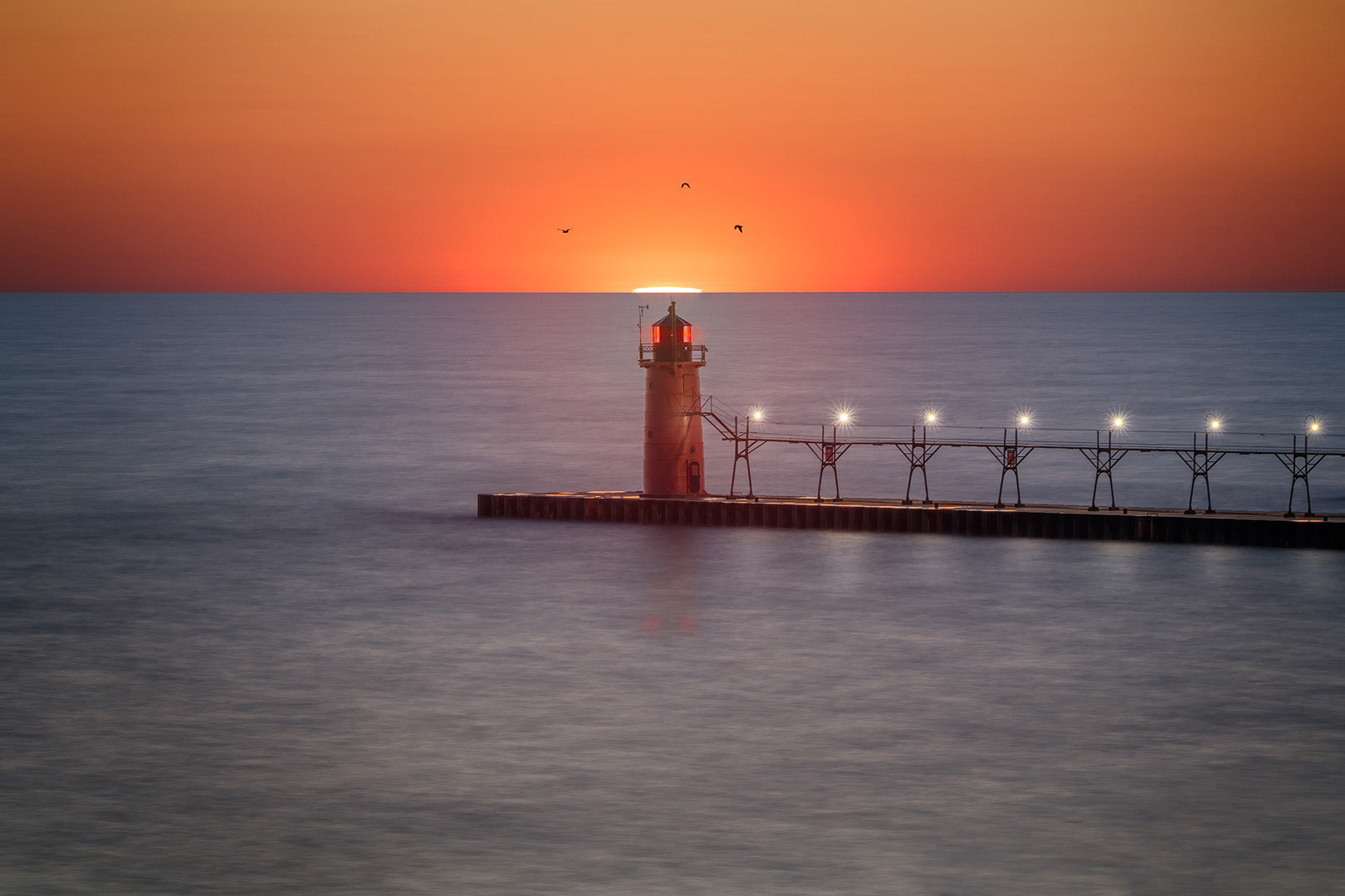 Lights of South Haven Michigan fine art print by Dennis Caskey