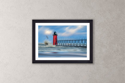 Resilience Michigan fine art print in a medium black frame by Dennis Caskey