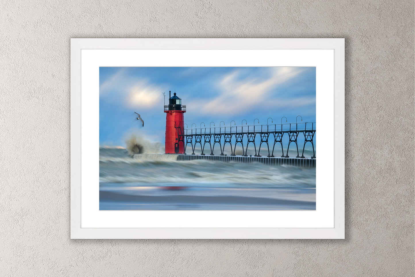 Resilience Michigan fine art print in a large white frame by Dennis Caskey