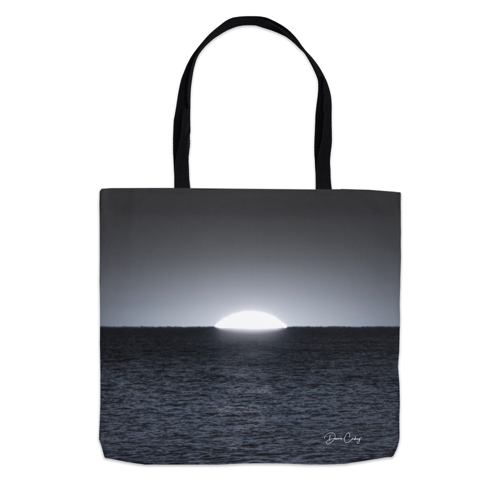 Tote Bag - Peek-A-Boo Sunrise in Black and White