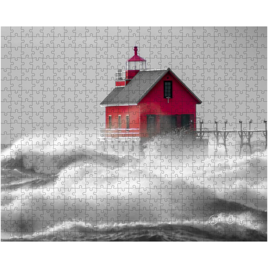 Puzzle - Grand Haven's Waves in Selective Color